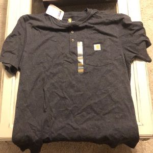 Carhart Henley short sleeve shirt with pocket.